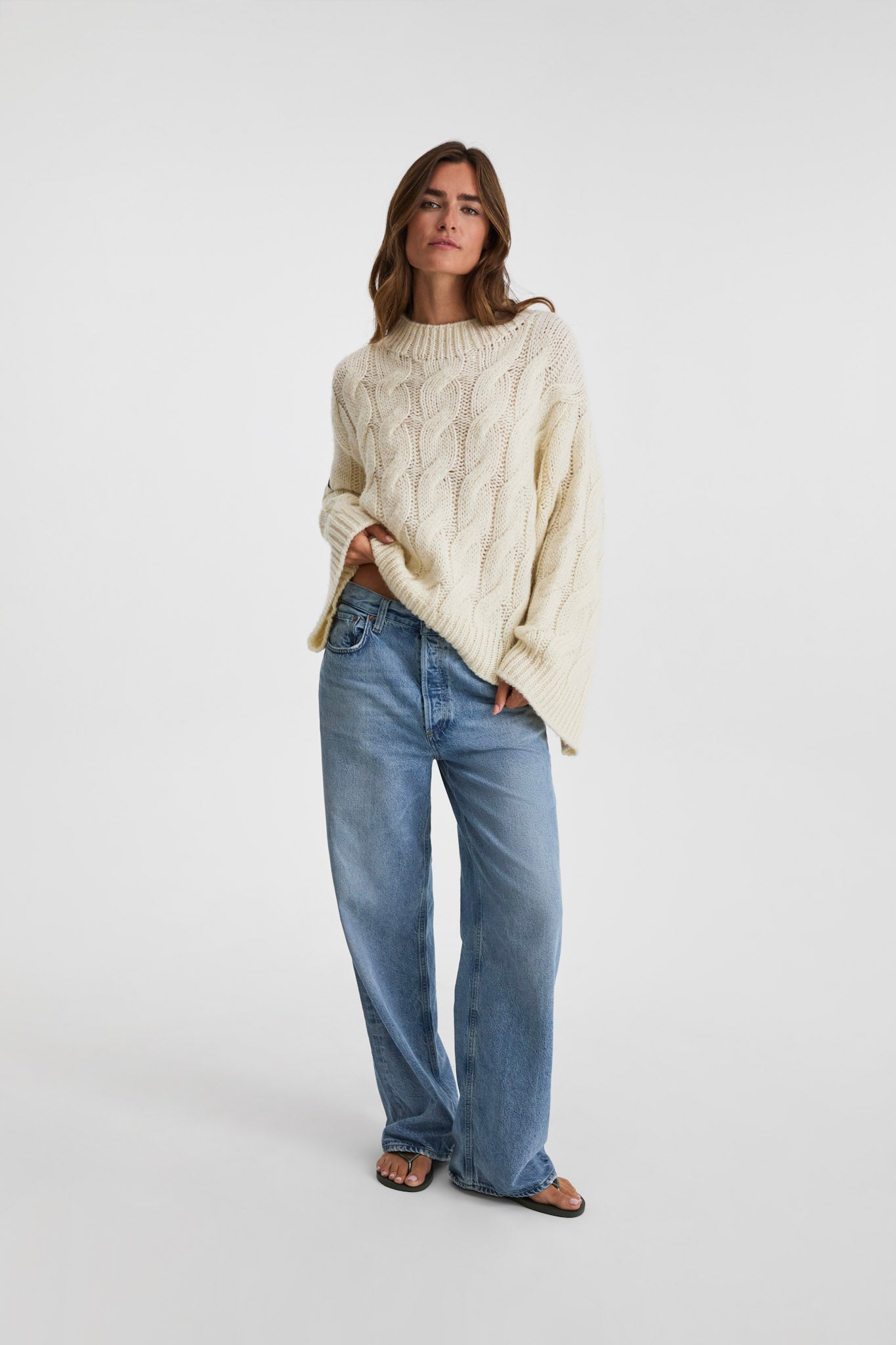 Coastal Cable Knit Sweater