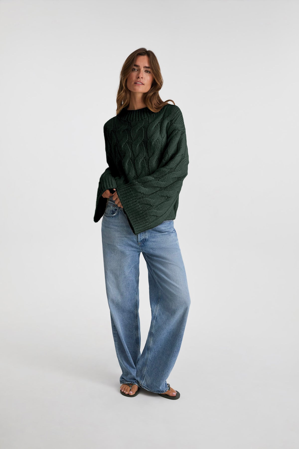 Coastal Cable Knit Sweater