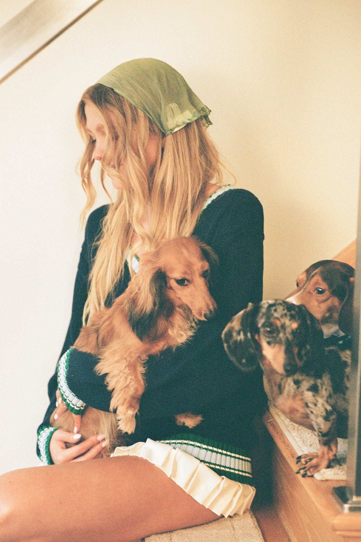 Bar Dog V-Neck Sweater-4